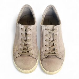 ECCO gray suede leather casual lace up low top sneakers size 39